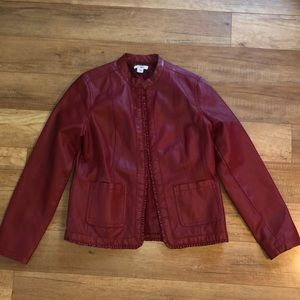 Cato brand Red Pleather Jacket/Blazer.
